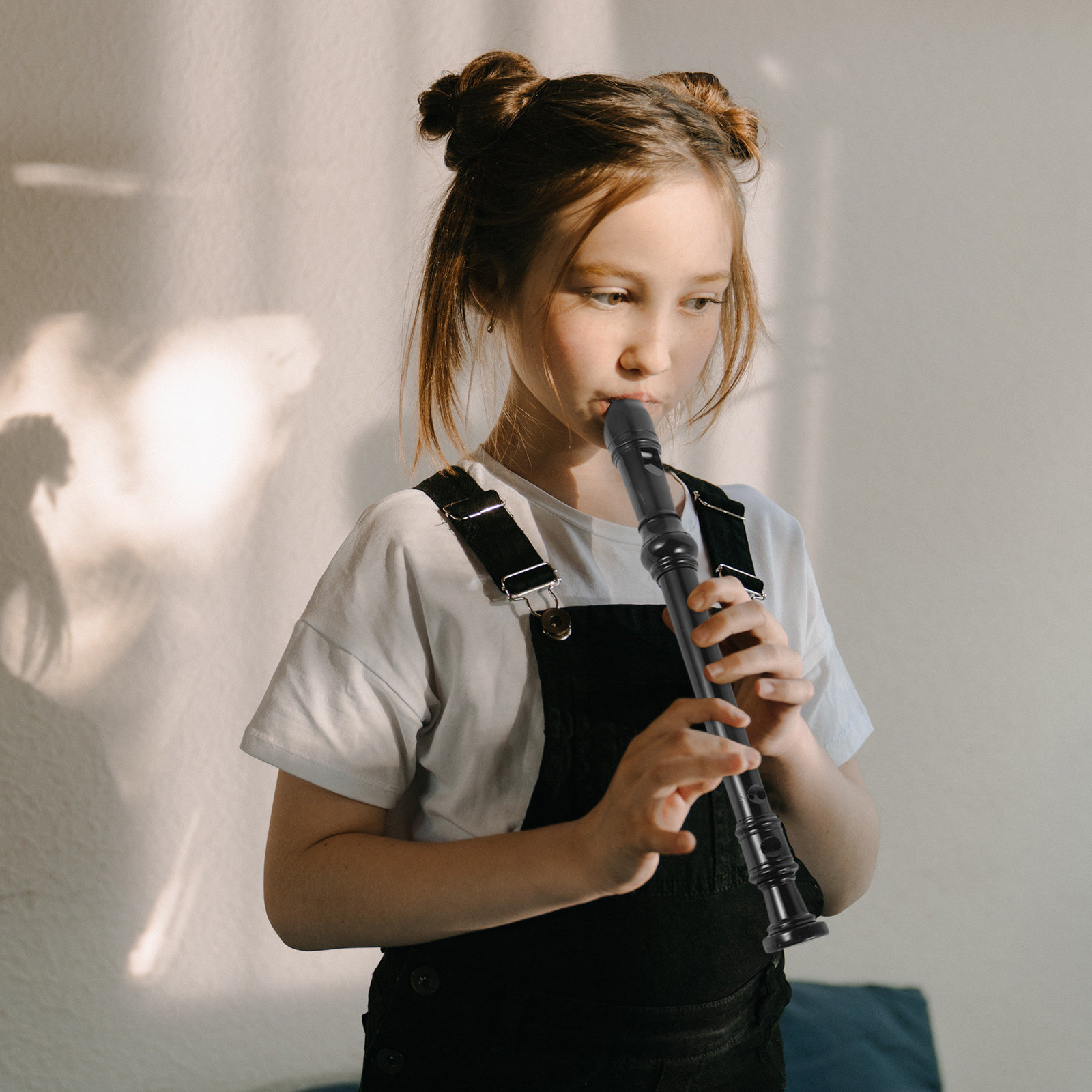 Soprano Recorder Plastic - 8 Hole Black Transparent Soprano Recorder